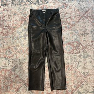 Aritzia - Black Leather Wilfred The Melina™ Pant size 4